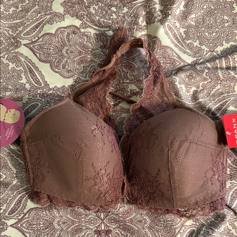 SPANX Lace Bra in Deep Mauve